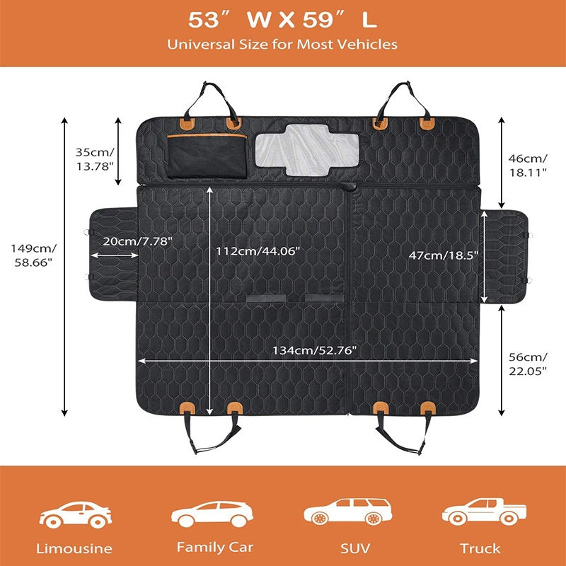 Machine Washable 3-in-1 Travel Car Mat for Pets