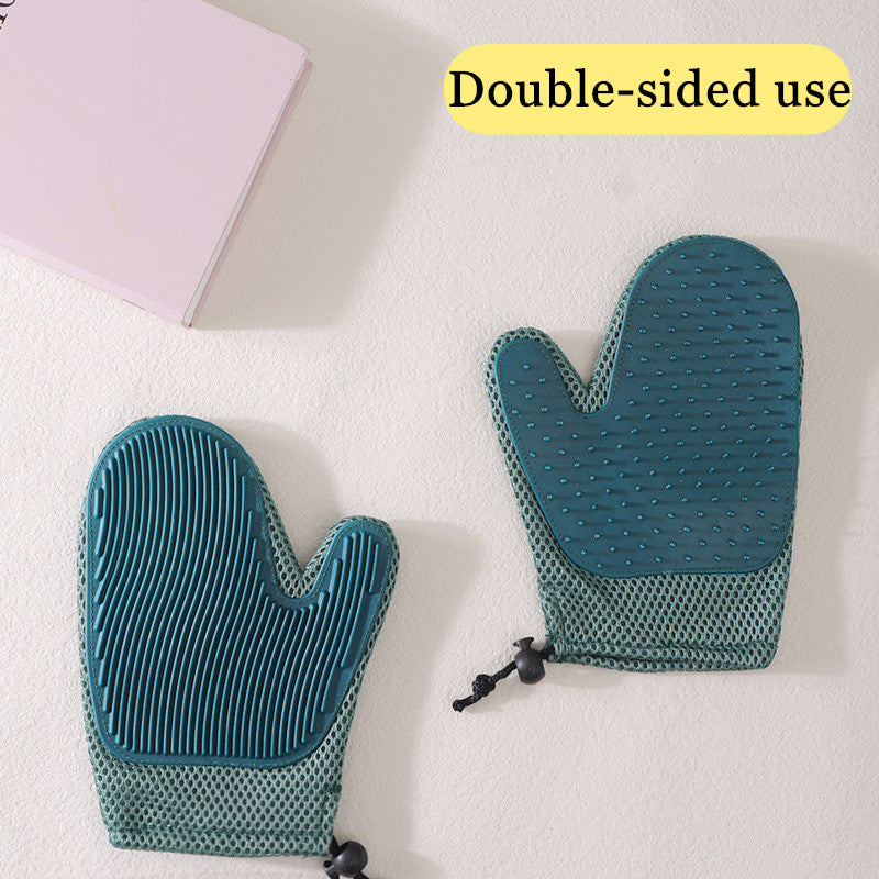 Silicone Massage Gloves and Pet Hair Removal Brushes