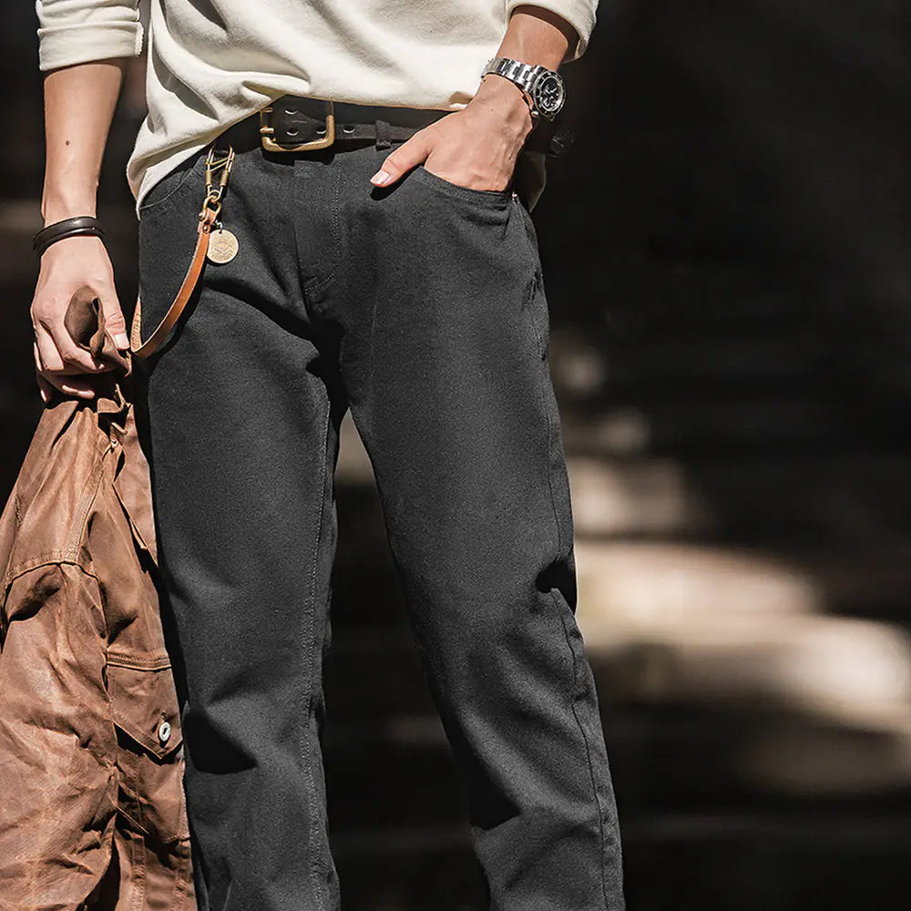 Fashionable Washed Straight Jeans for Men